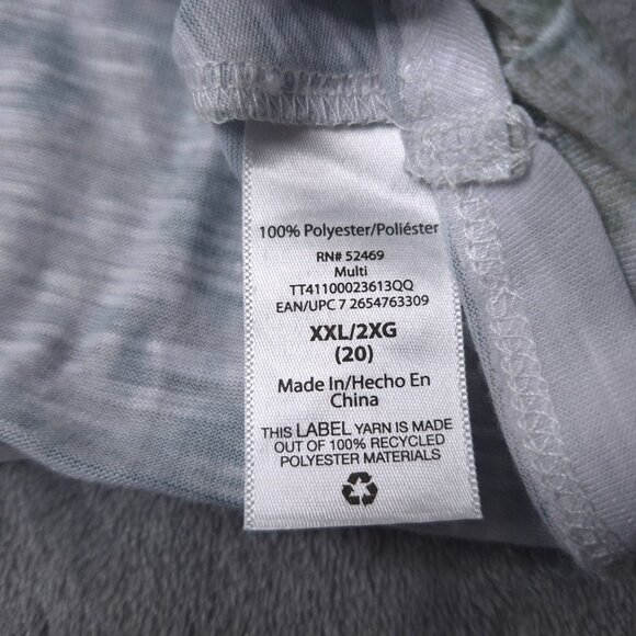 Time And Tru Womens Top XXL Paisley Print Long Sleeve Shirt Front Knot - Picture 5 of 5